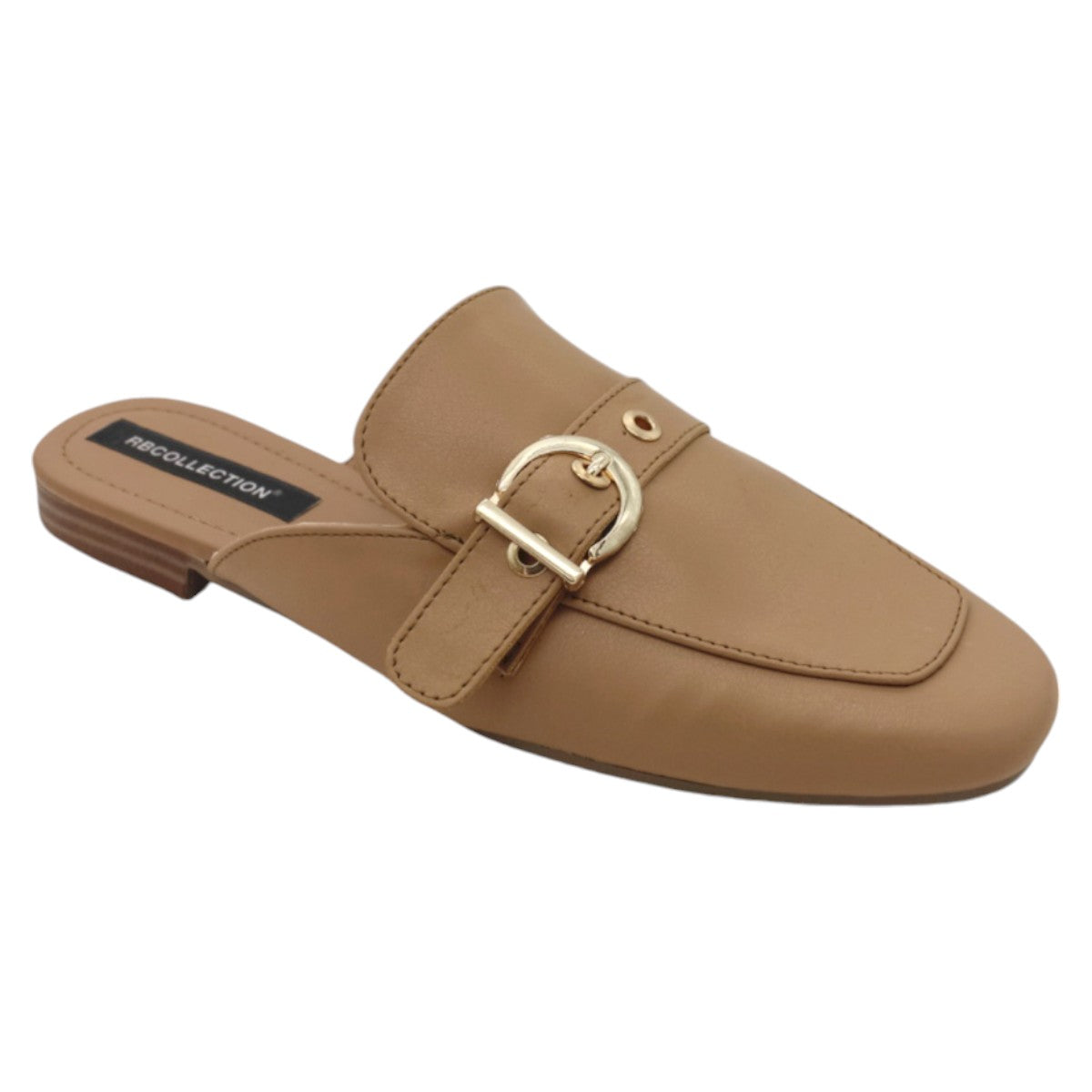 Foto 2 pulgar | Loafers Rbbasics Exterior Piel Vegana Café Para Mujer