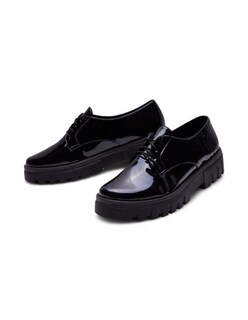 Foto 3 | Zapato Calzado Watanabe Color Negro Charol Agujetas