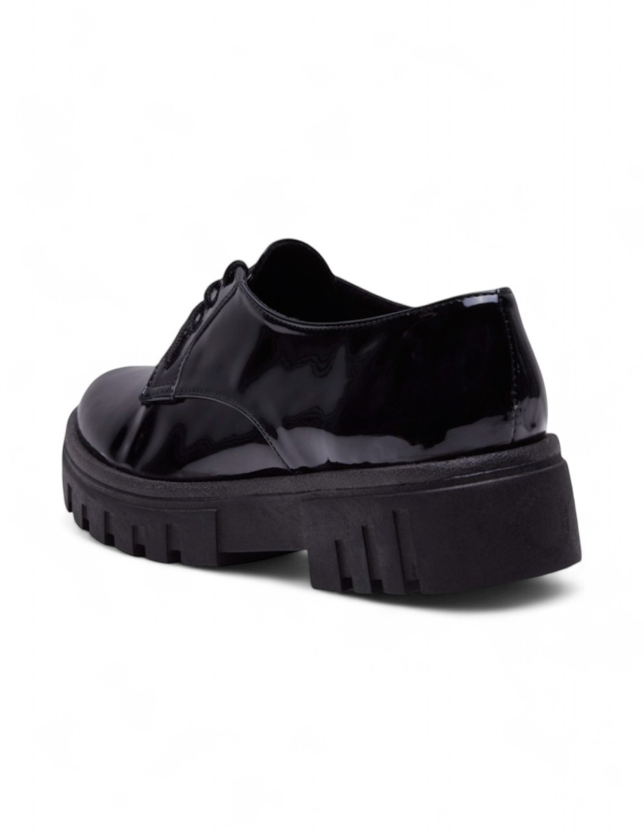 Foto 5 pulgar | Zapato Calzado Watanabe Color Negro Charol Agujetas
