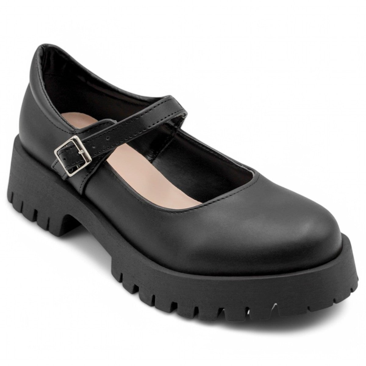 Foto 2 pulgar | Mary Jane Exterior Piel Vegana Color Negro Para Mujer De Rbcollection
