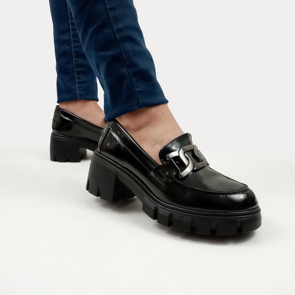 Foto 3 | Zapato Casual Tipo Mocasin Madison Negro Para Mujer [mad59] Negro