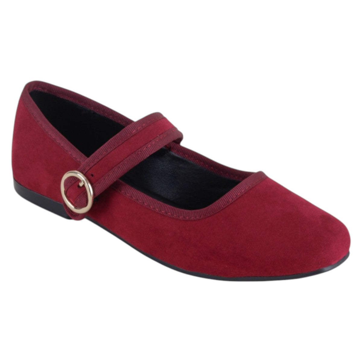 Foto 2 pulgar | Mary Jane Exterior Gamuza Color Rojo Para Mujer De Rbcollection