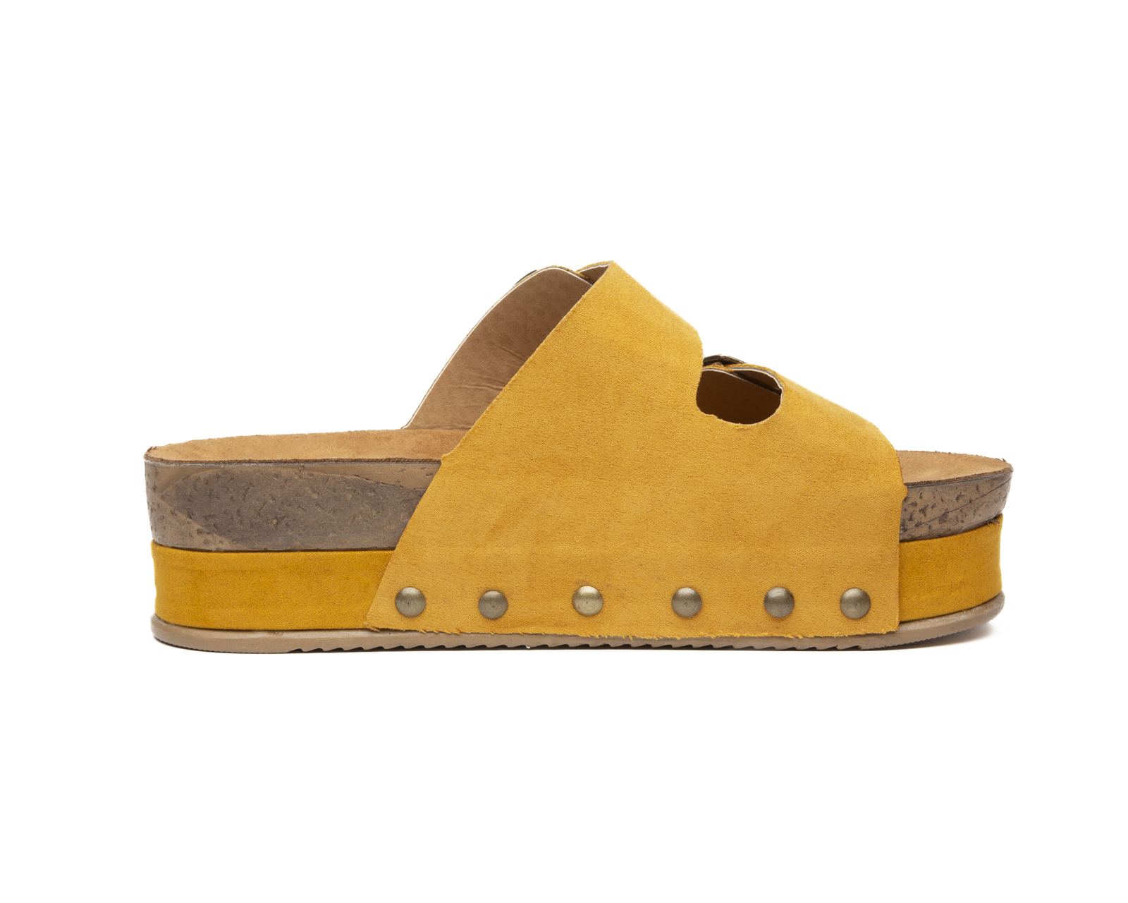 Foto 2 | Huarache con Plataforma Zenda Shoes color Mostaza