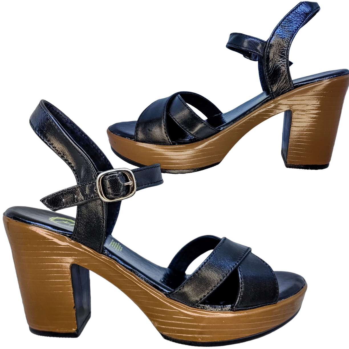Foto 3 pulgar | Sandalias de Piel con Plataforma Enco Footwear MD114-01 Negras