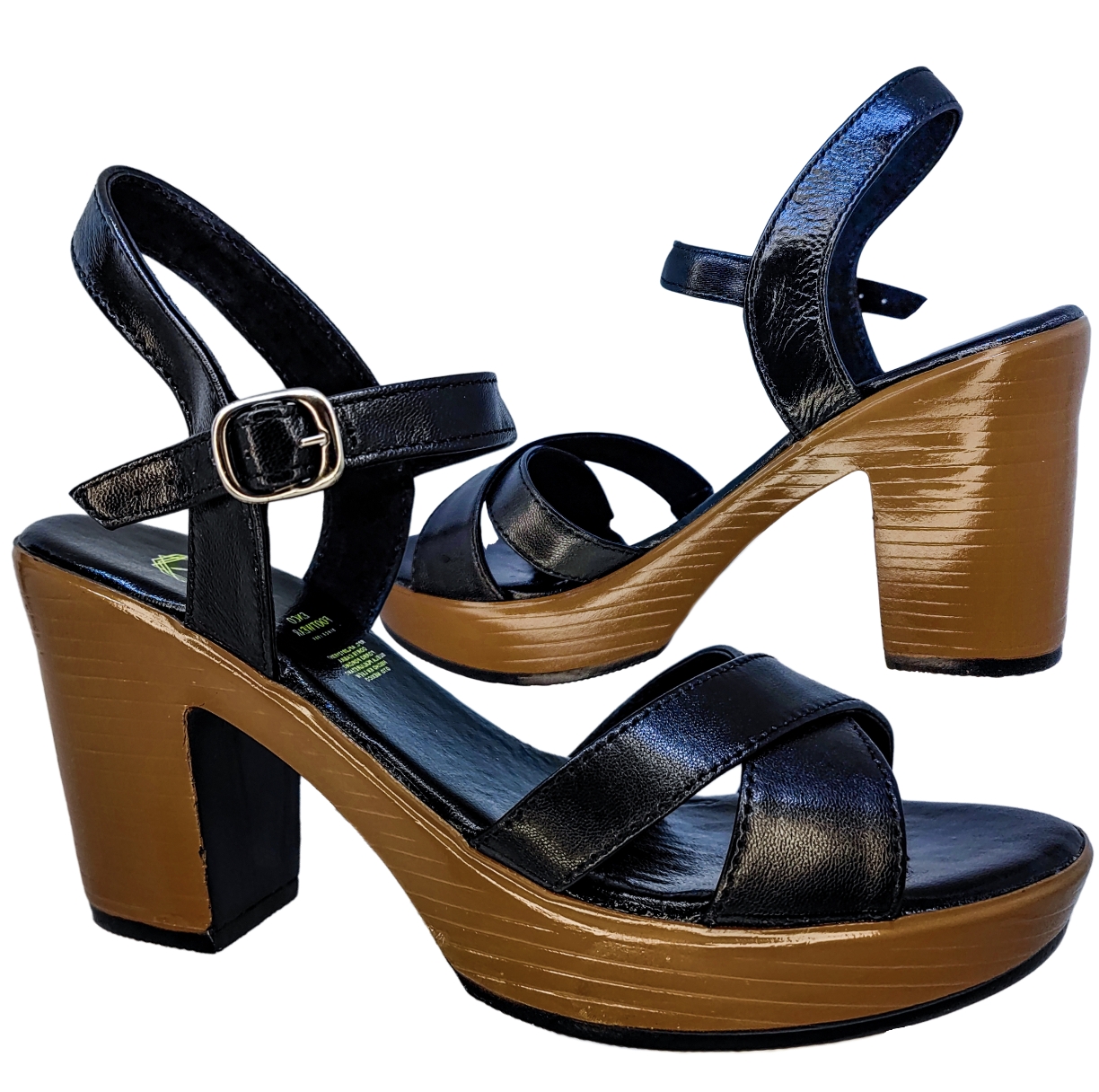Foto 5 pulgar | Sandalias de Piel con Plataforma Enco Footwear MD114-01 Negras