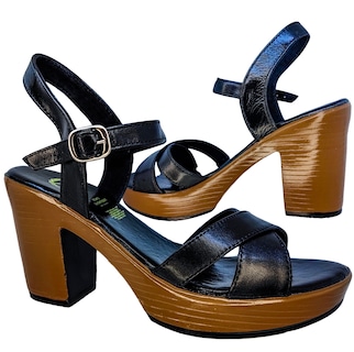 Foto 4 | Sandalias de Piel con Plataforma Enco Footwear MD114-01 Negras