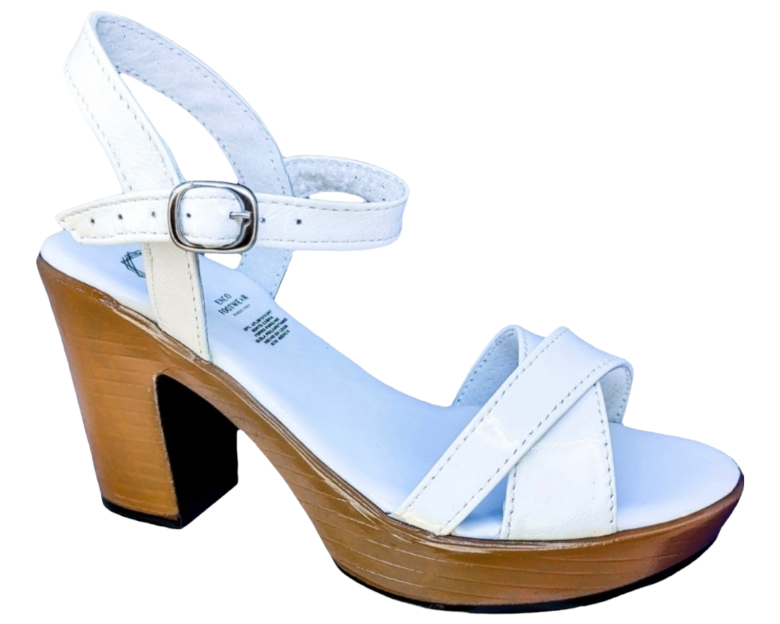 Foto 2 pulgar | Sandalias de Plataforma Enco Footwear MD114-01 Blancas para Mujer