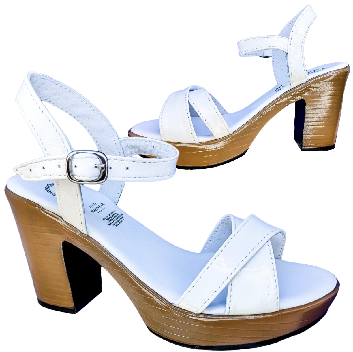 Foto 3 pulgar | Sandalias de Plataforma Enco Footwear MD114-01 Blancas para Mujer