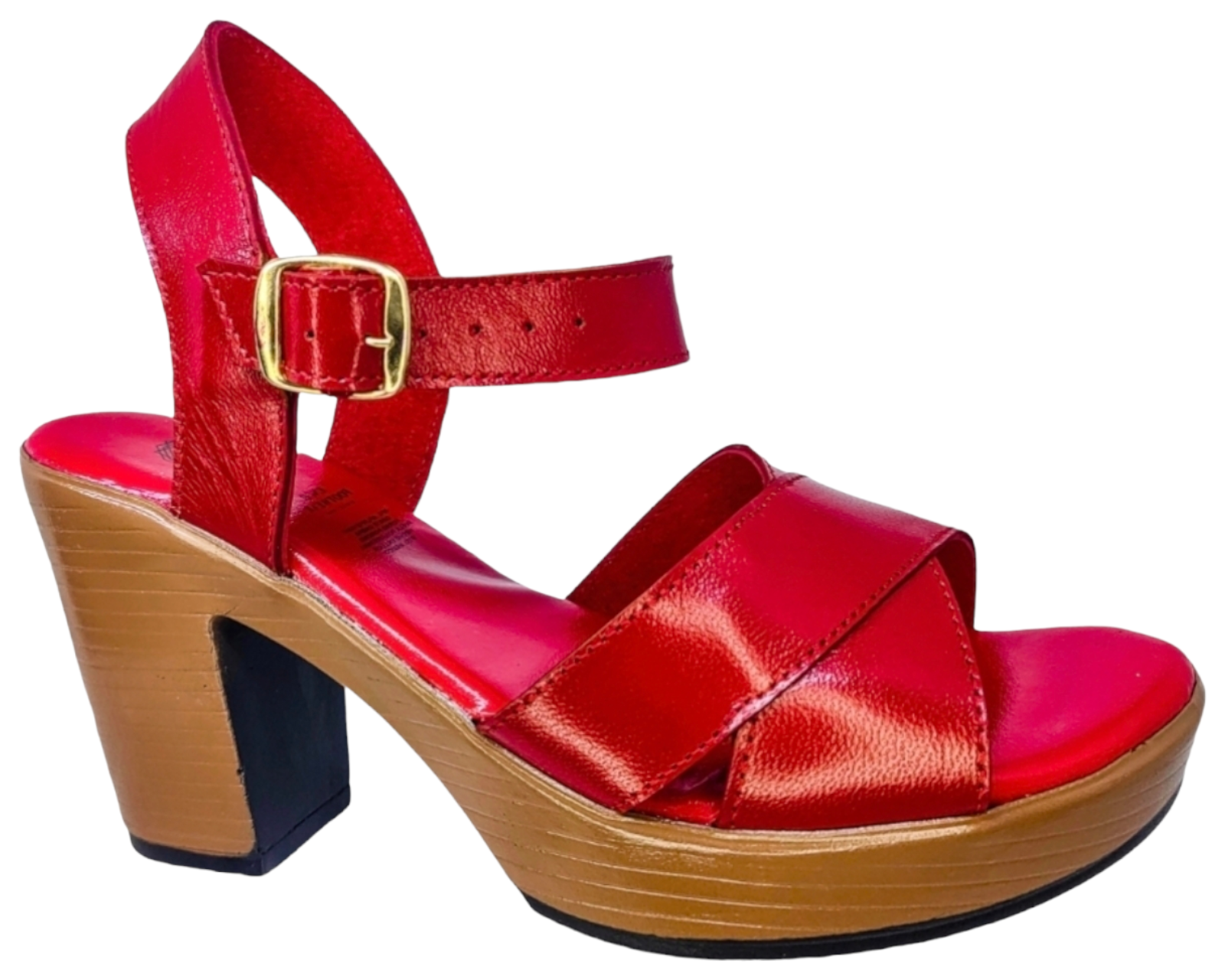 Foto 2 pulgar | Sandalias de Tacón Enco Footwear MD114-01 Rojas para Mujer