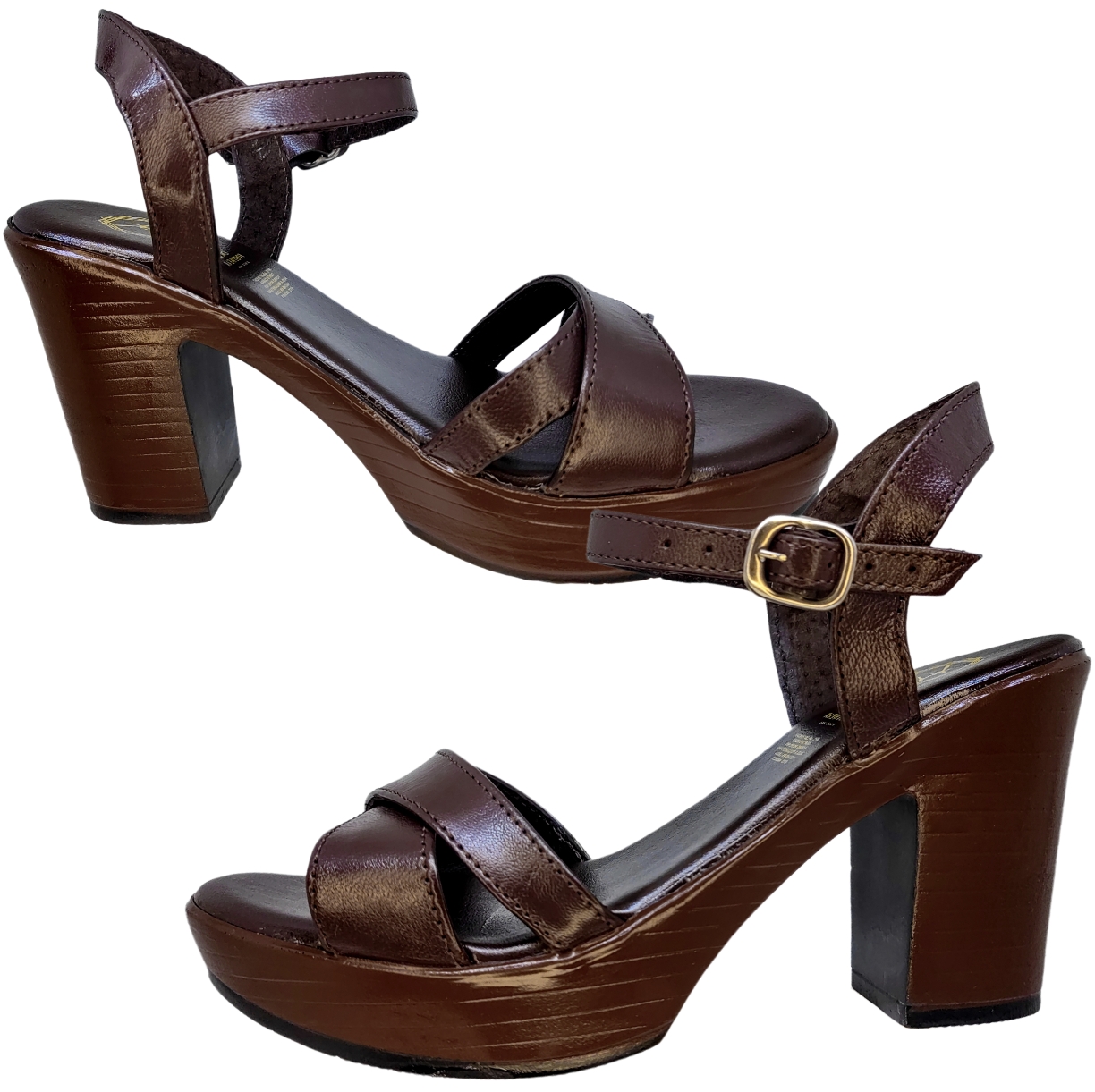 Foto 3 pulgar | Sandalias de Piel con Plataforma Enco Footwear MD114-01 Marrón