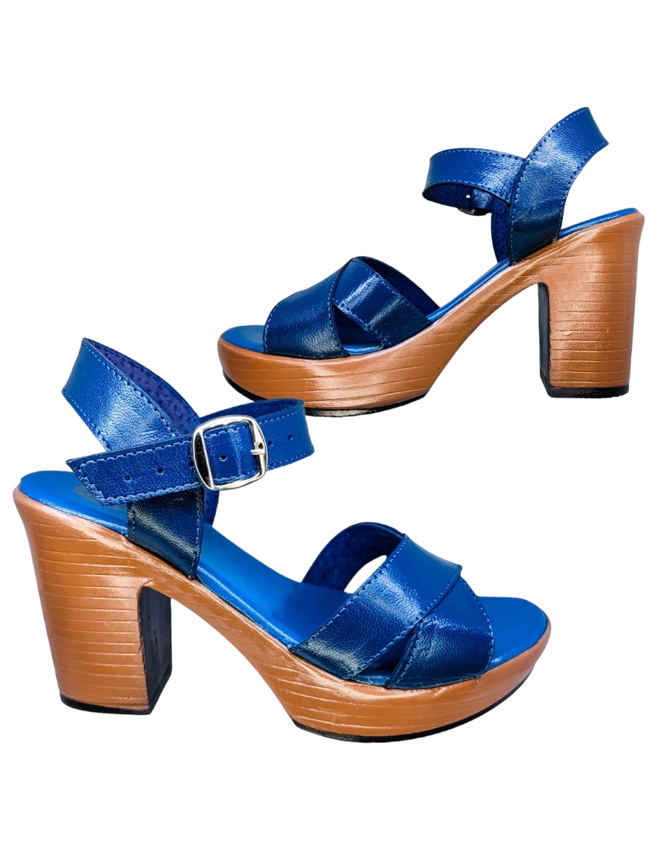 Foto 4 pulgar | Sandalias de Piel con Plataforma Enco Footwear MD114-01 Azul