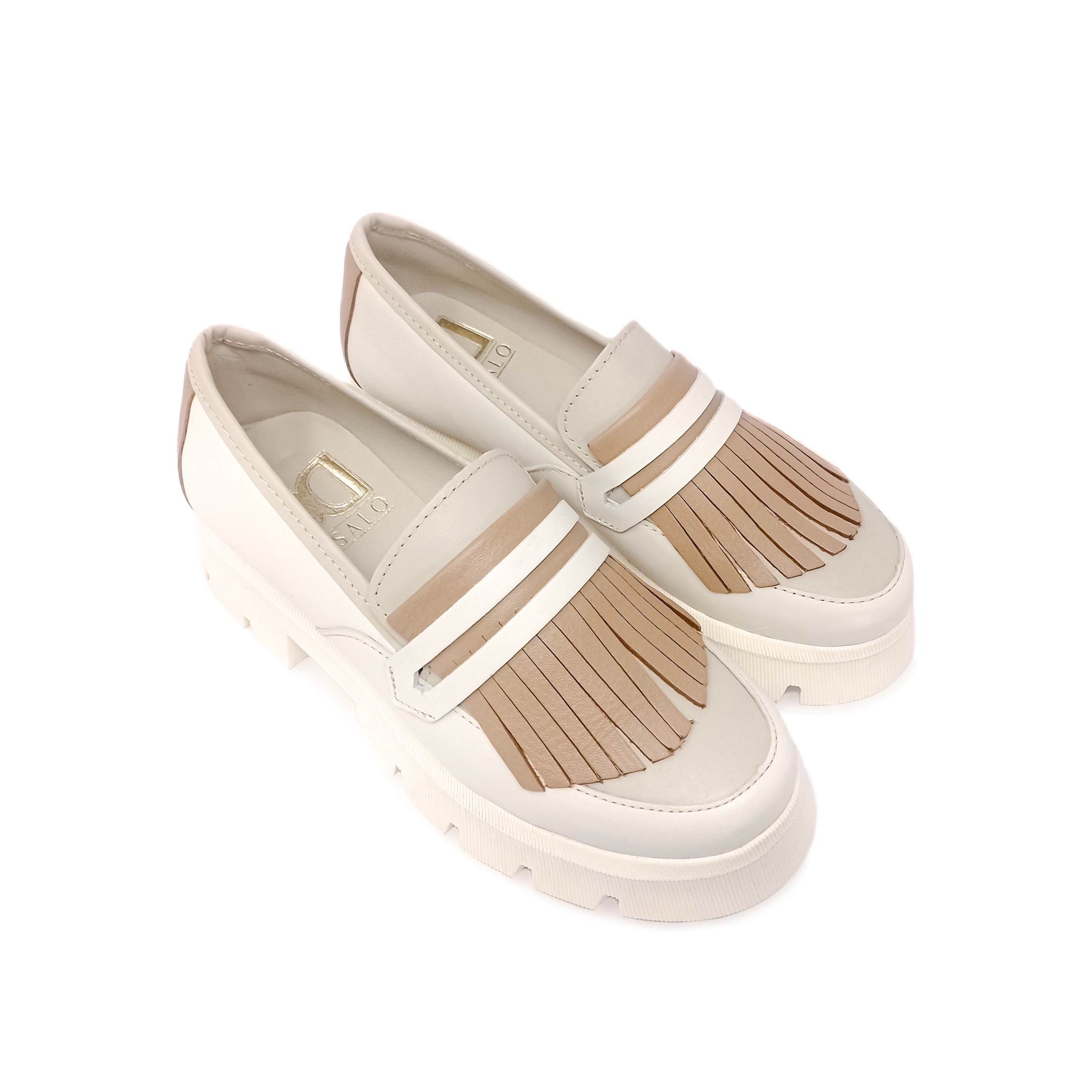 Foto 6 pulgar | Mocasín Penny Loafer Chunky Dasalo en Piel Vacuna Café para Mujer