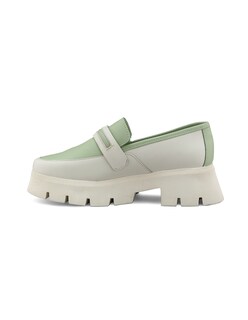 Foto 4 | Mocasín Chunky Dasalo en Piel Vacuna Menta y Blanca para Mujer
