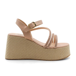 Foto 2 | Sandalias Con Plataformas Color Beige Para Mujer De Rbcollection