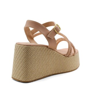 Foto 3 | Sandalias Con Plataformas Color Beige Para Mujer De Rbcollection