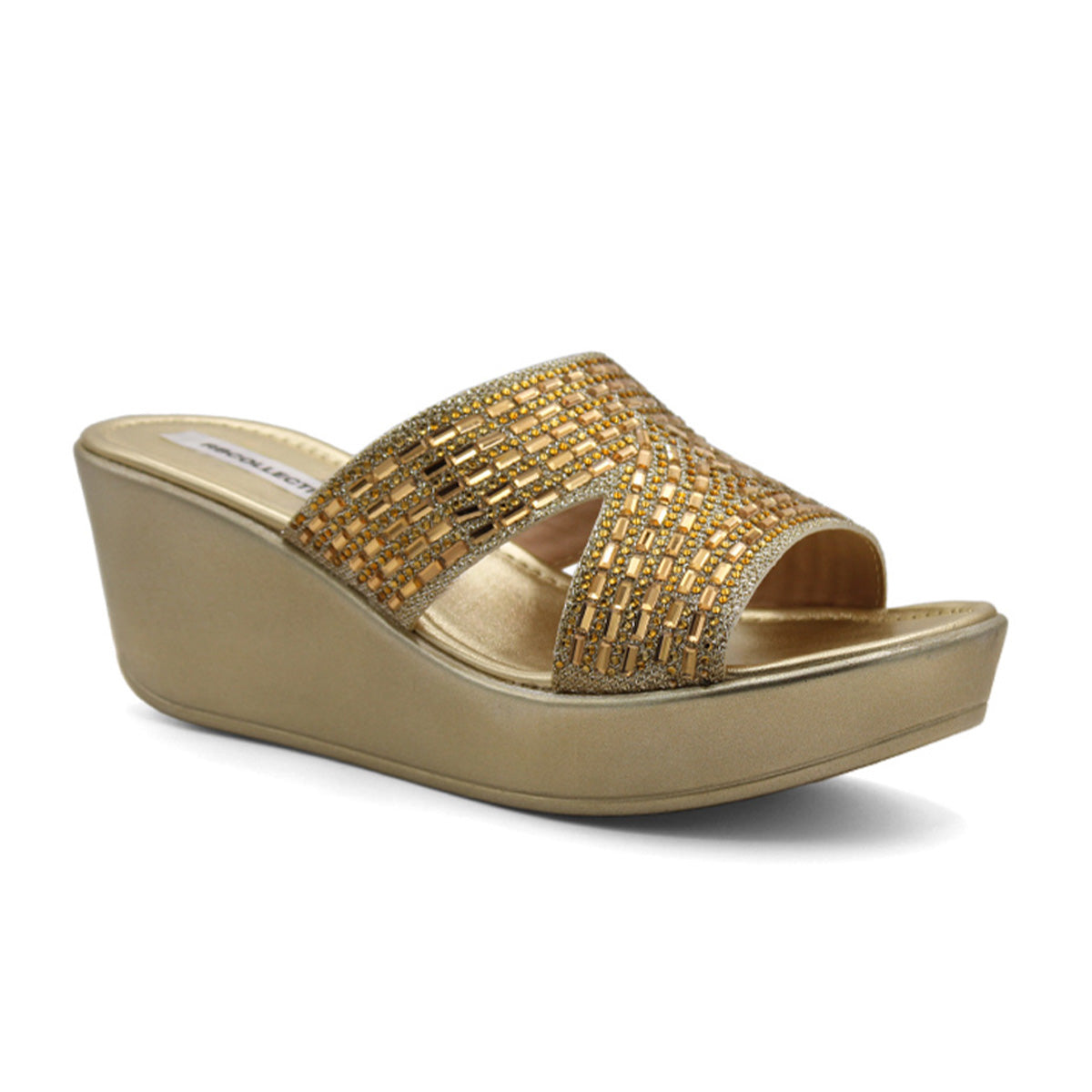 Foto 2 pulgar | Sandalias Con Plataformas Color Oro Para Mujer De Rbcollection