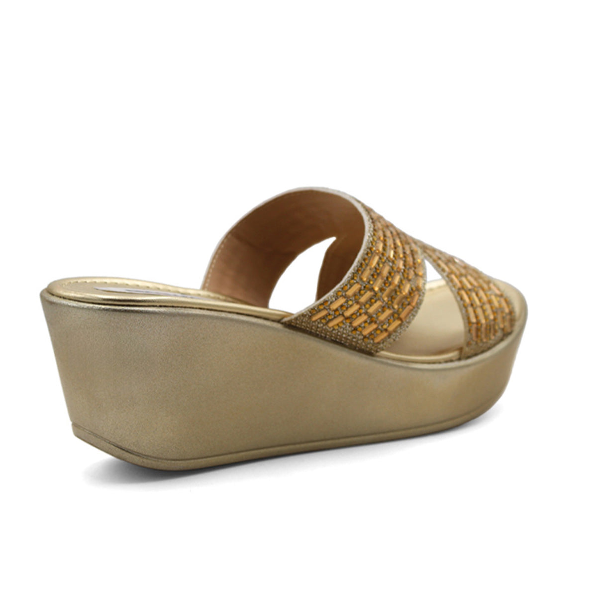 Foto 4 pulgar | Sandalias Con Plataformas Color Oro Para Mujer De Rbcollection