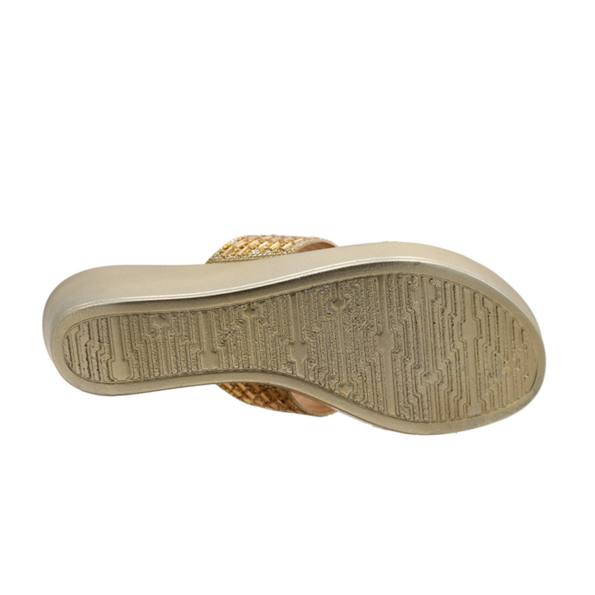 Foto 7 pulgar | Sandalias Con Plataformas Color Oro Para Mujer De Rbcollection