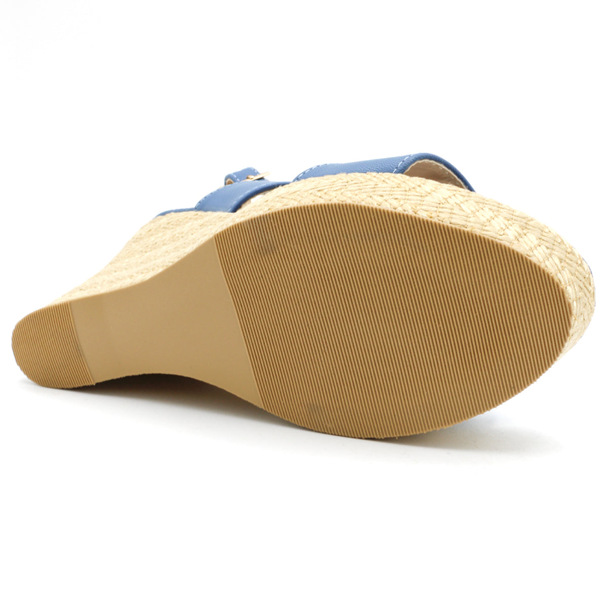 Foto 4 pulgar | Sandalias Con Plataforma Exterior Piel Sintética Color Azul Para Mujer De Rbcollection