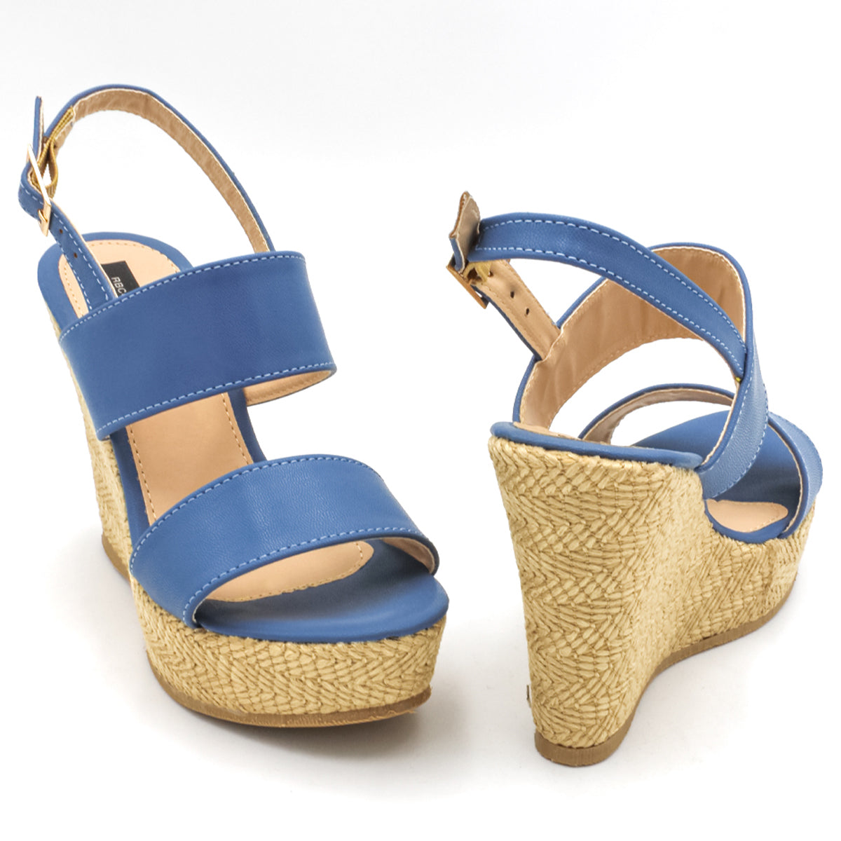 Foto 6 pulgar | Sandalias Con Plataforma Exterior Piel Sintética Color Azul Para Mujer De Rbcollection