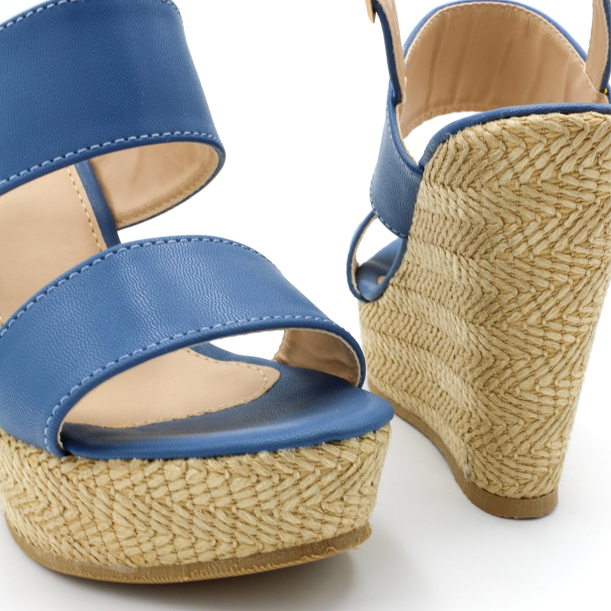Foto 7 pulgar | Sandalias Con Plataforma Exterior Piel Sintética Color Azul Para Mujer De Rbcollection