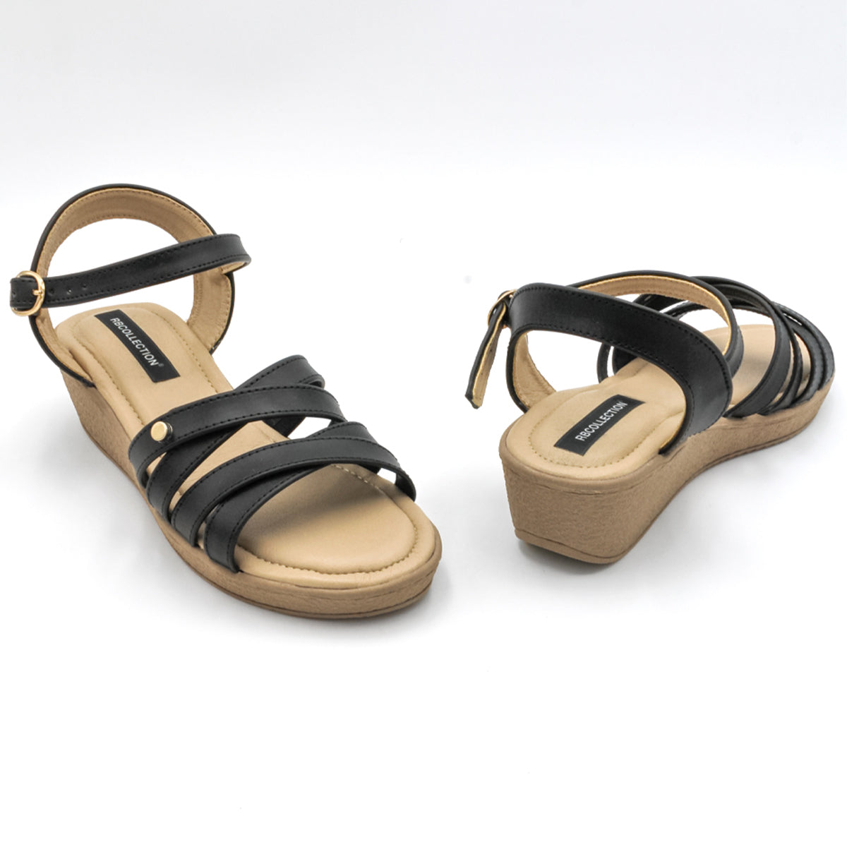 Foto 6 pulgar | Sandalias Con Plataforma Exterior Piel Sintética Color Negro Para Mujer De Rbcollection