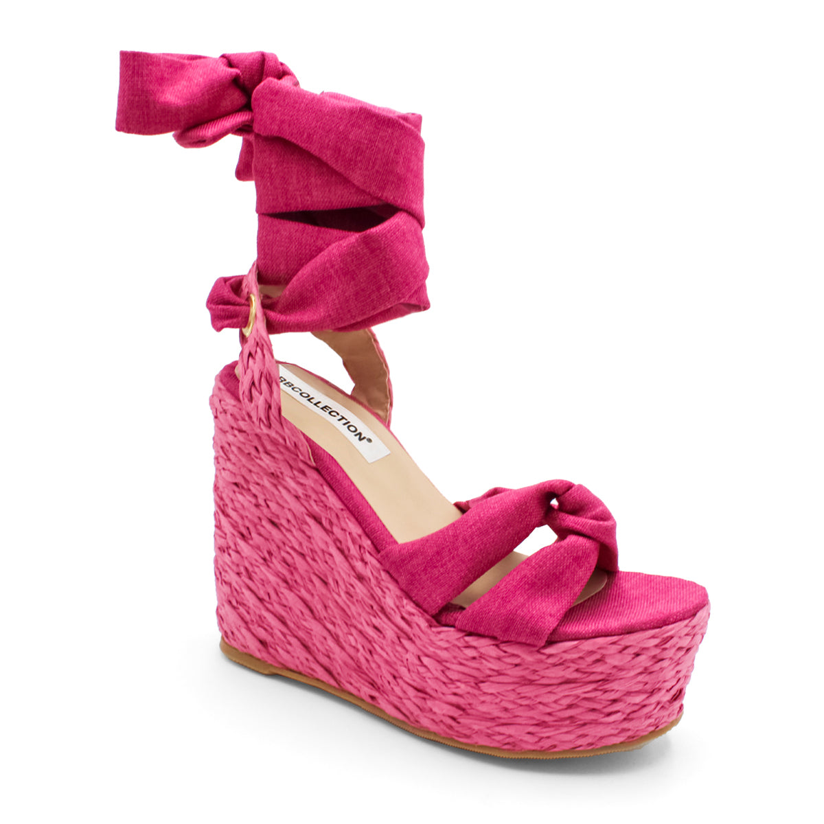Foto 2 pulgar | Sandalias Con Plataforma Exterior Textil Color Rosa Para Mujer De Rbcollection