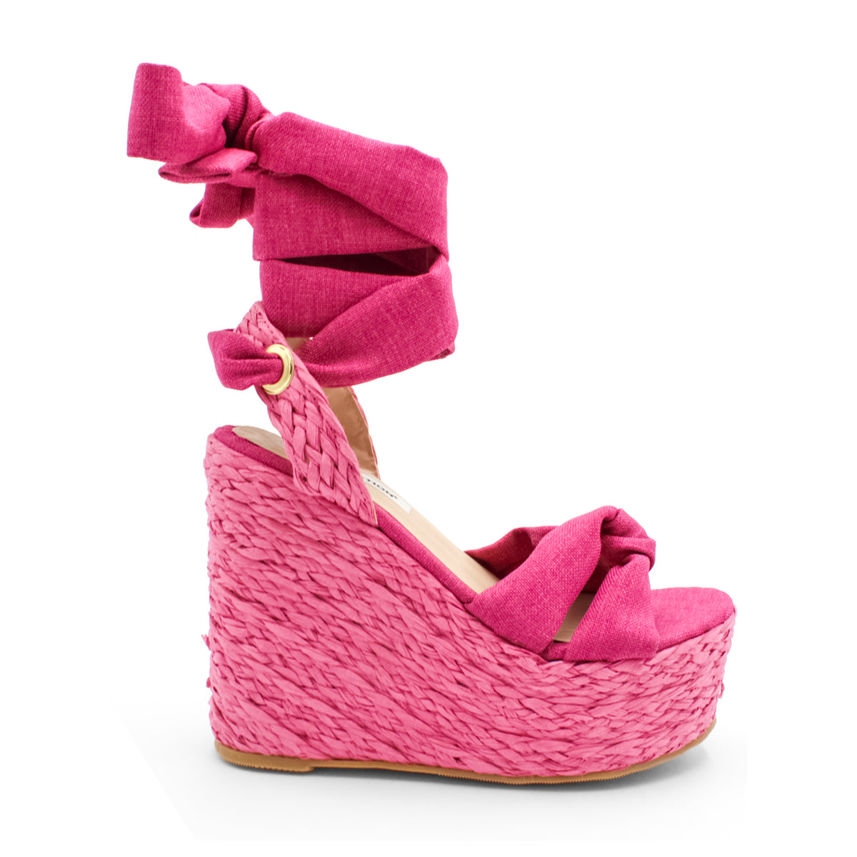 Foto 3 pulgar | Sandalias Con Plataforma Exterior Textil Color Rosa Para Mujer De Rbcollection