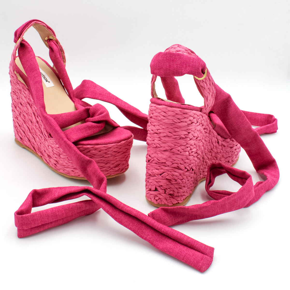 Foto 6 pulgar | Sandalias Con Plataforma Exterior Textil Color Rosa Para Mujer De Rbcollection
