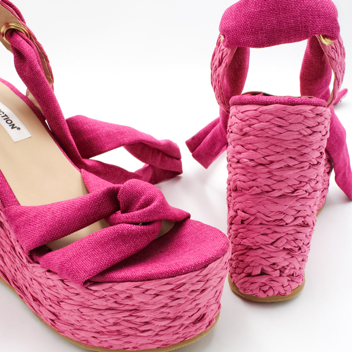 Foto 7 pulgar | Sandalias Con Plataforma Exterior Textil Color Rosa Para Mujer De Rbcollection