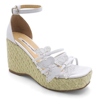 Foto 1 | Sandalias Rbcollection con Plataforma Exterior Piel Sintética color Blanco para Mujer