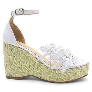 Foto 2 | Sandalias Rbcollection con Plataforma Exterior Piel Sintética color Blanco para Mujer