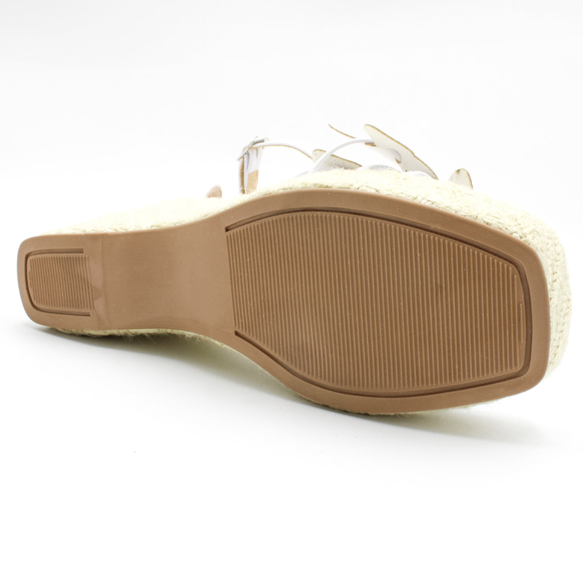 Foto 4 pulgar | Sandalias Rbcollection con Plataforma Exterior Piel Sintética color Blanco para Mujer