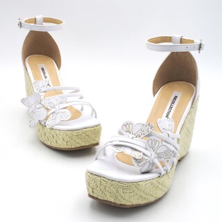 Foto 4 | Sandalias Rbcollection con Plataforma Exterior Piel Sintética color Blanco para Mujer