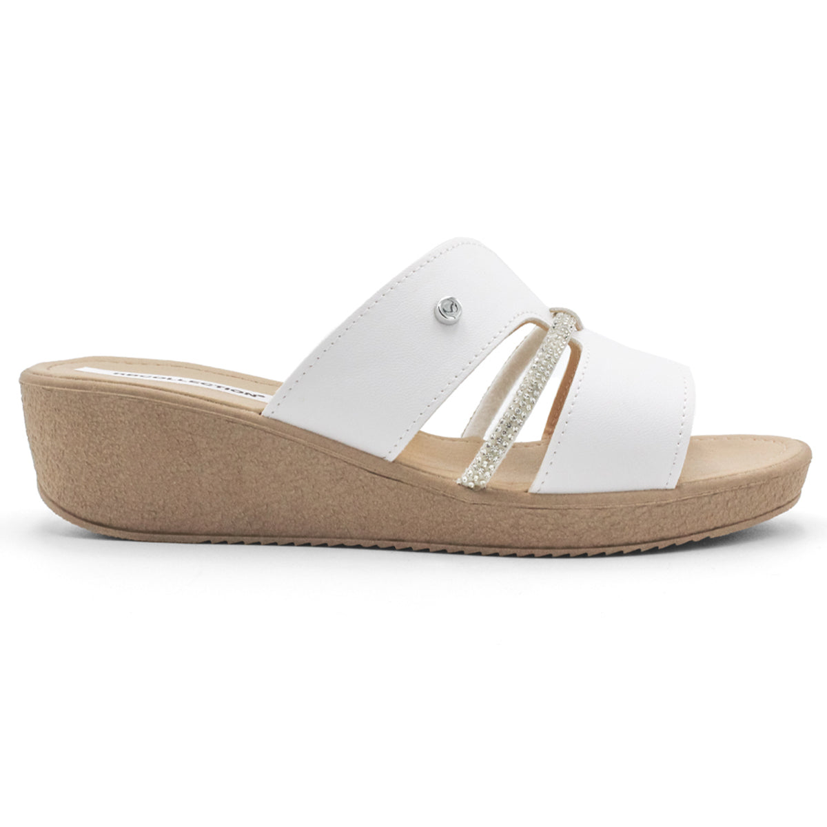 Foto 3 pulgar | Sandalias Con Plataforma Exterior Piel Sintética Color Blanco Para Mujer De Rbcollection