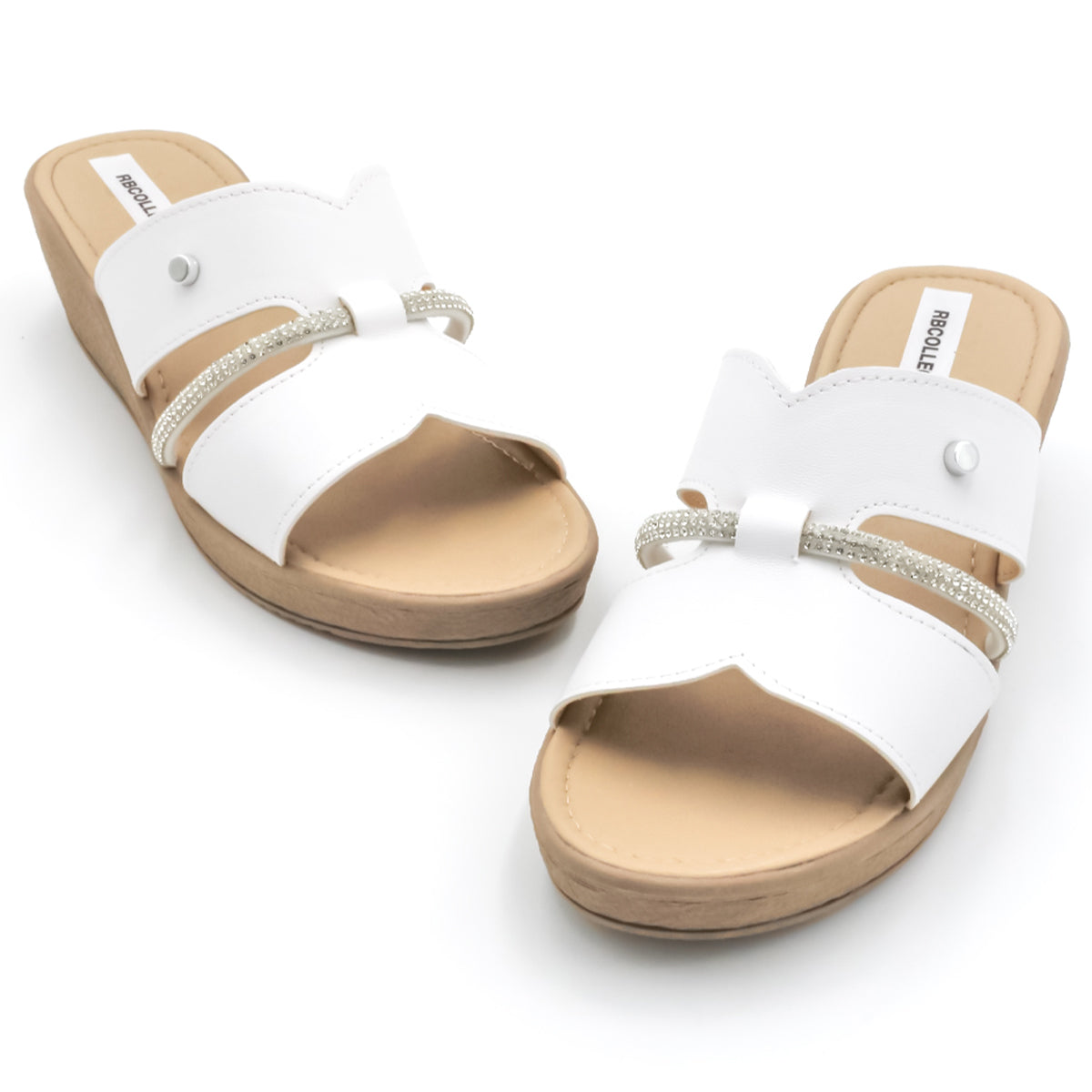 Foto 5 pulgar | Sandalias Con Plataforma Exterior Piel Sintética Color Blanco Para Mujer De Rbcollection