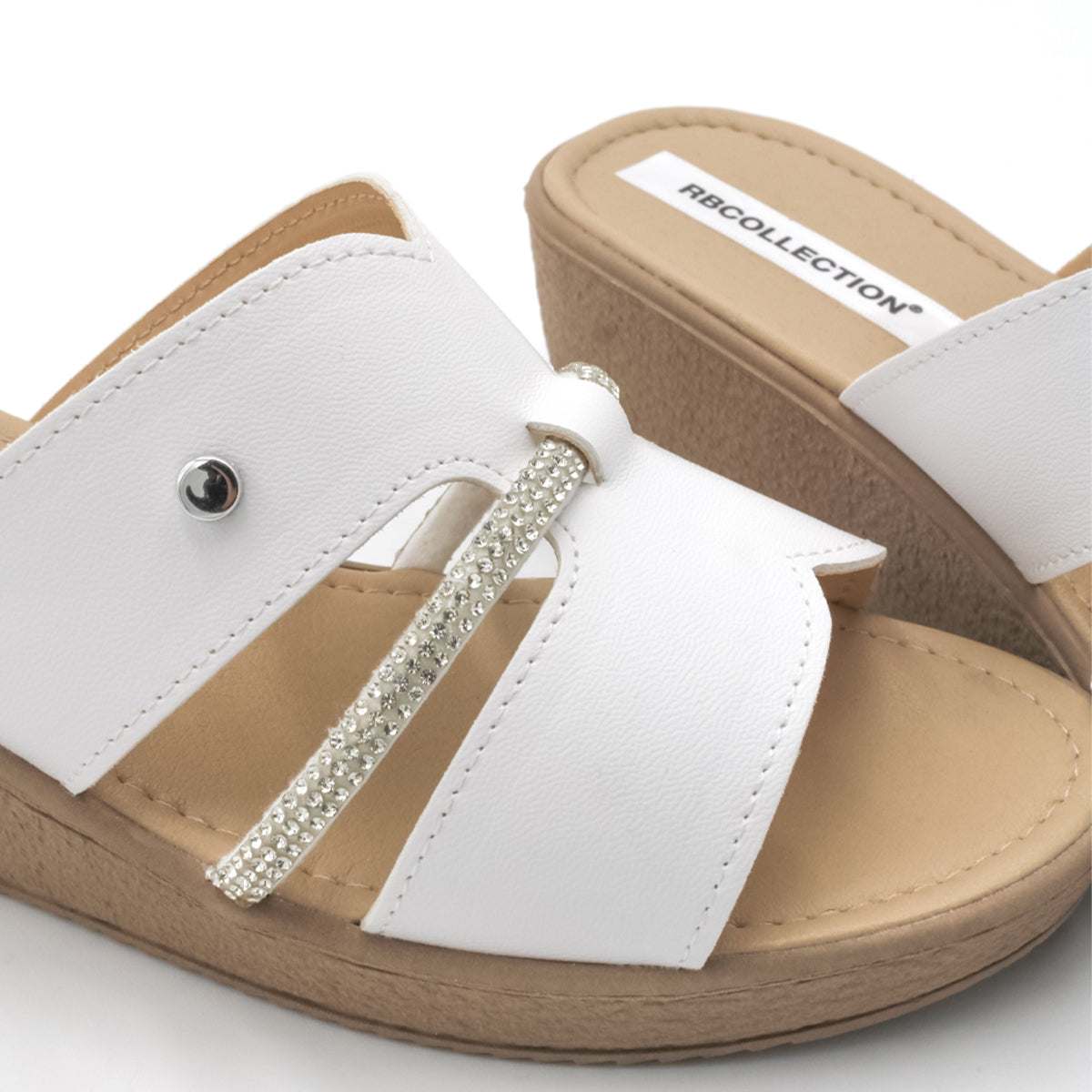 Foto 7 pulgar | Sandalias Con Plataforma Exterior Piel Sintética Color Blanco Para Mujer De Rbcollection