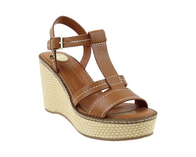 Foto 1 | Sandalia Tipo Cuña Para Mujer Lob Footwear Pu Café 92404081