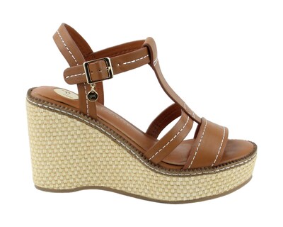 Foto 2 | Sandalia Tipo Cuña Para Mujer Lob Footwear Pu Café 92404081