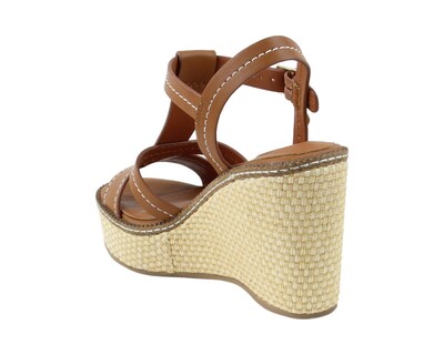 Foto 4 | Sandalia Tipo Cuña Para Mujer Lob Footwear Pu Café 92404081