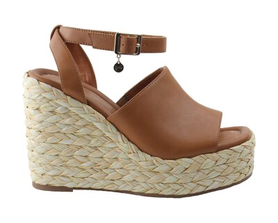 Foto 2 | Sandalia Tipo Cuña Para Mujer Lob Footwear Pu Café 92404055