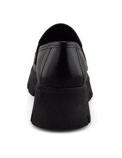 Foto 3 | Mocasín De Piel Vacuno Negro Con Plataforma Chunky Para Mujer