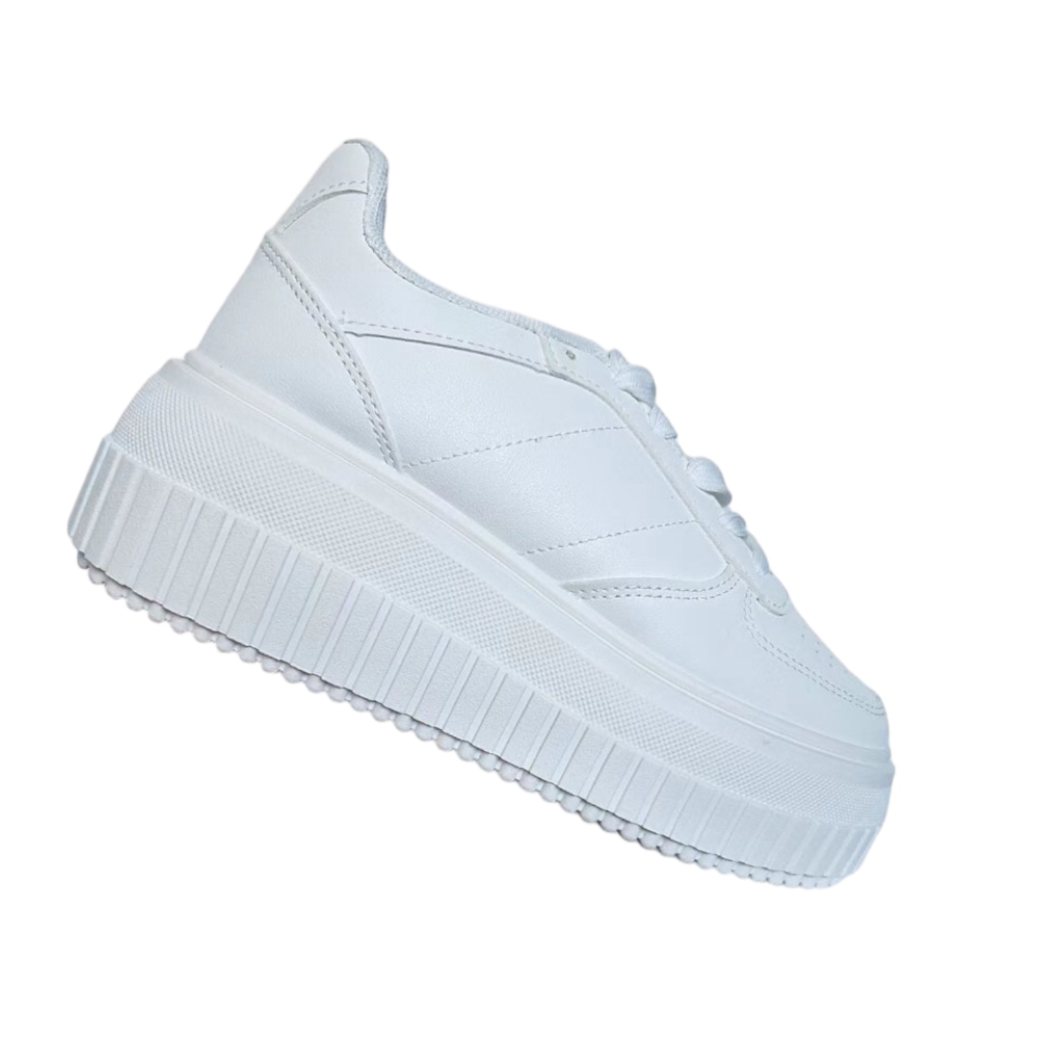 Foto 3 pulgar | Tenis Casuales Blanco Plataforma Belovely