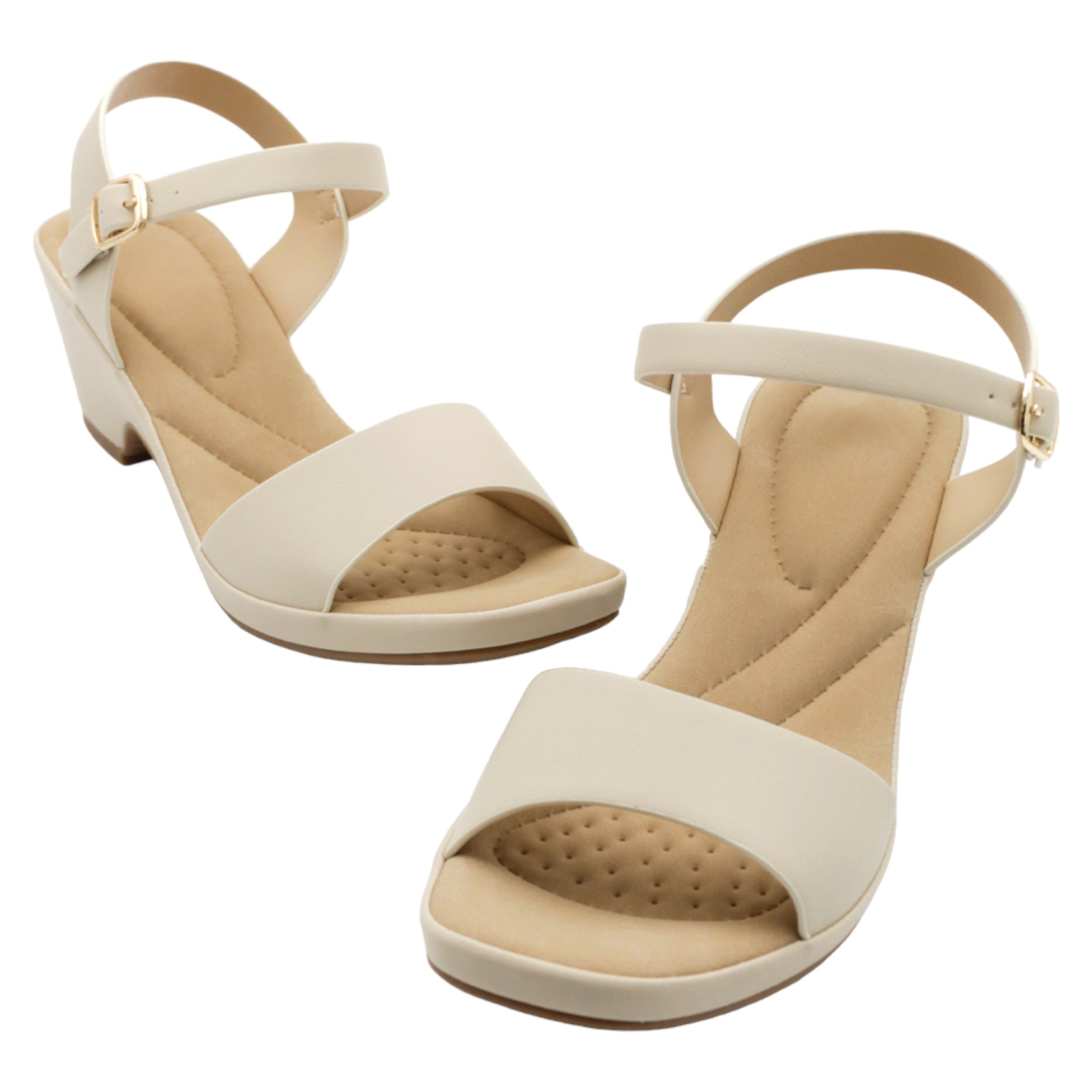 Foto 5 pulgar | Sandalia Con Tacón Exterior Piel Vegana Color Late Para Mujer De Rbcollection
