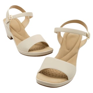 Foto 4 | Sandalia Con Tacón Exterior Piel Vegana Color Late Para Mujer De Rbcollection