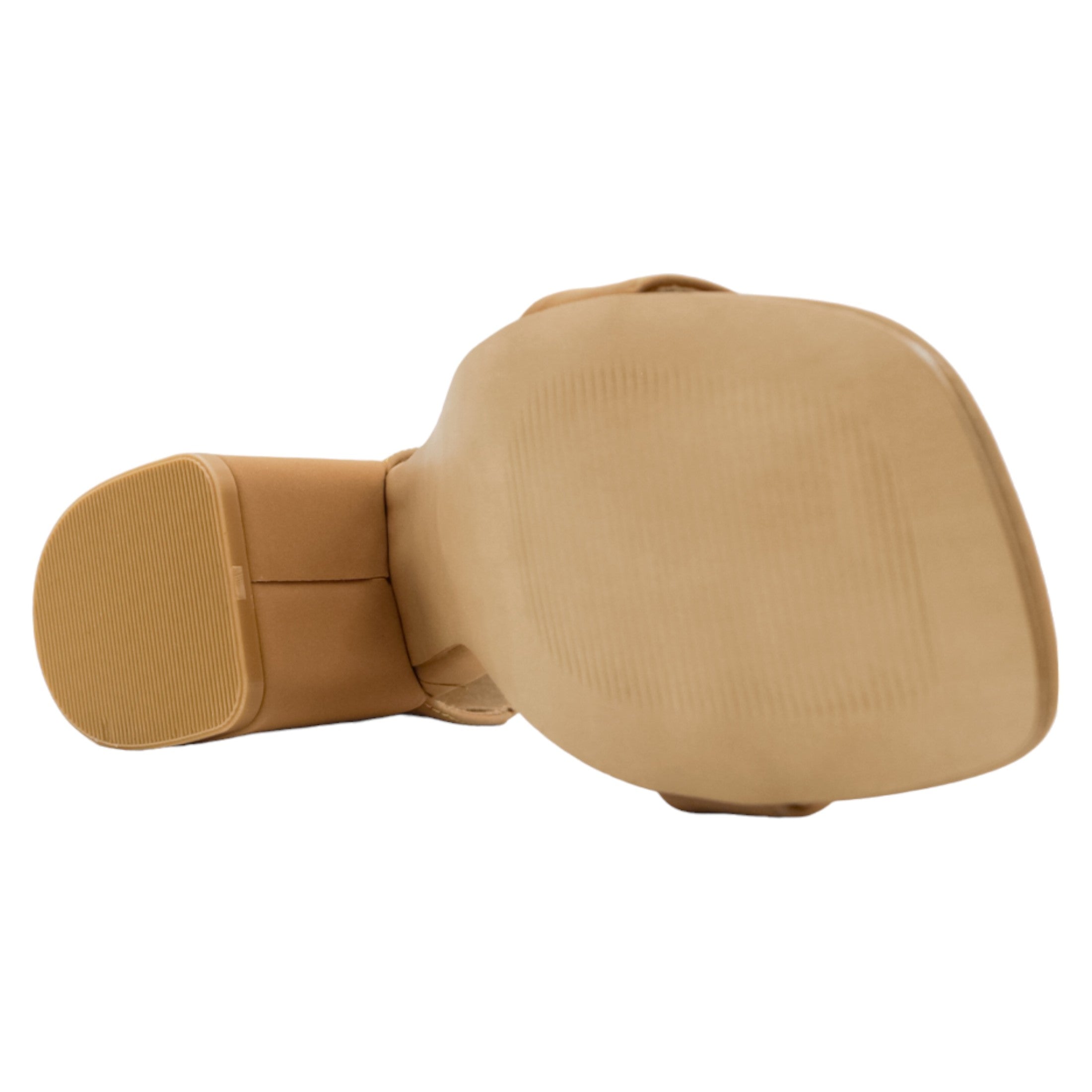 Foto 4 pulgar | Sandalia Con Tacón Exterior Piel Vegana Color Café Para Mujer De Rbcollection