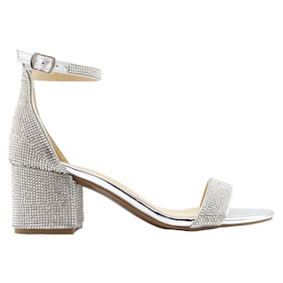 Foto 2 | Sandalia Con Tacón Exterior Sintético Color Plata Para Mujer De Rbcollection