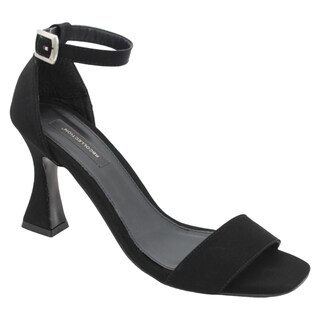 Foto 1 | Sandalia Con Tacón Exterior Gamuza Sintética Color Negro Para Mujer De Rbcollection