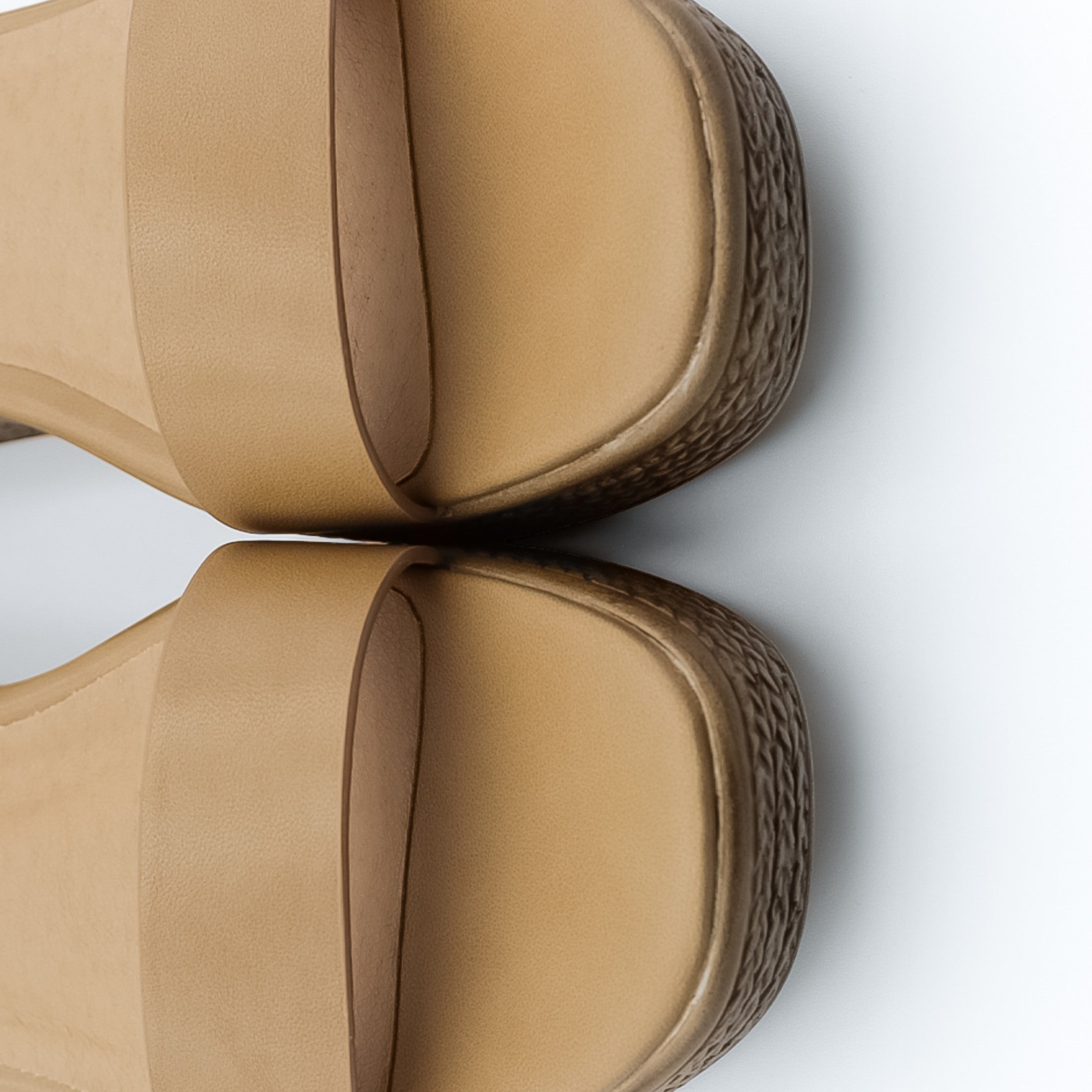 Foto 5 pulgar | Sandalias Con Plataforma Exterior Piel Vegana Color Beige Para Mujer De Rbcollection