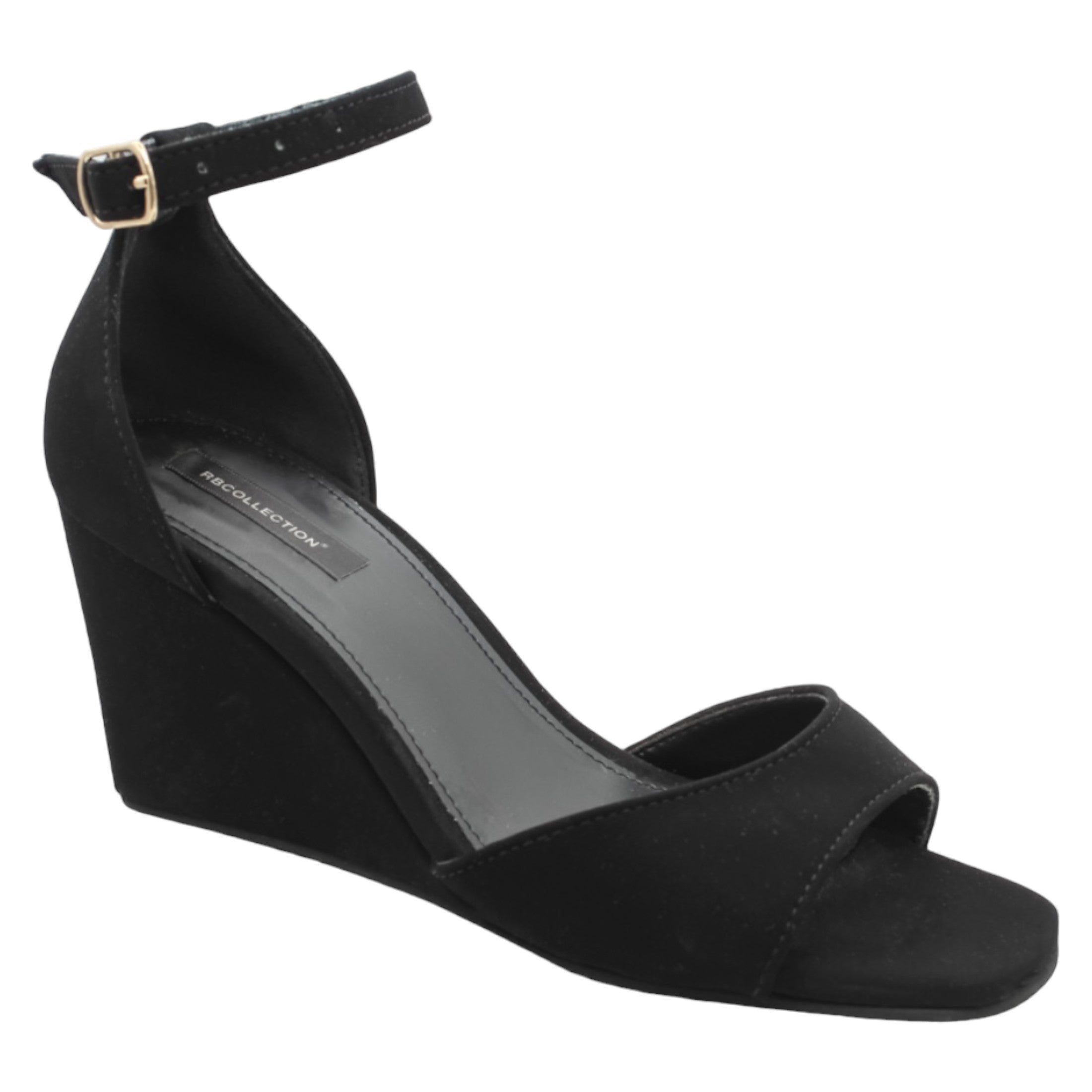 Foto 2 pulgar | Sandalias Con Plataforma Exterior Gamuza Sintética Color Negro Para Mujer De Rbcollection